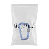 Maxbell 28KN Aluminum Climbing Mountaineering D Type Carabiner Blue Screw Lock