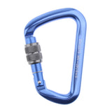 Maxbell 28KN Aluminum Climbing Mountaineering D Type Carabiner Blue Screw Lock
