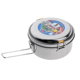 Maxbell Stainless Steel Lunch Box Bento Food Storage Containers Case 14cm Single Layer