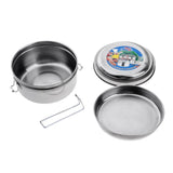 Maxbell Stainless Steel Lunch Box Bento Food Storage Containers Case 16cm Double Layer