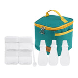 Maxbell 6pcs Seasoning Bottle Set, Plastic Storage Jar Compact Spice Container Box for Kitchen BBQ Camping Picnic