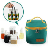 Maxbell 6pcs Seasoning Bottle Set, Plastic Storage Jar Compact Spice Container Box for Kitchen BBQ Camping Picnic