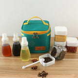 Maxbell 6pcs Seasoning Bottle Set, Plastic Storage Jar Compact Spice Container Box for Kitchen BBQ Camping Picnic