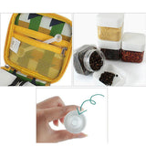 Maxbell 6pcs Seasoning Bottle Set, Plastic Storage Jar Compact Spice Container Box for Kitchen BBQ Camping Picnic