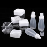 Maxbell 6pcs Seasoning Bottle Set, Plastic Storage Jar Compact Spice Container Box for Kitchen BBQ Camping Picnic