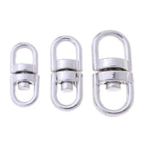 Maxbell 50Pcs Swivel Key ring Connectors Double Ended Clasp Clip 360 Degress Small