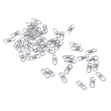 Maxbell 50Pcs Swivel Key ring Connectors Double Ended Clasp Clip 360 Degress Small