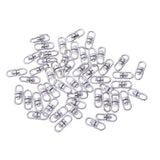 Maxbell 50Pcs Swivel Key ring Connectors Double Ended Clasp Clip 360 Degress Small