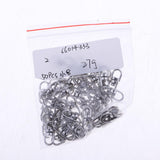 Maxbell 50Pcs Swivel Key ring Connectors Double Ended Clasp Clip 360 Degress Small