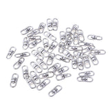 Maxbell 50Pcs Swivel Key ring Connectors Double Ended Clasp Clip 360 Degress Small