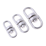 Maxbell 50Pcs Swivel Key ring Connectors Double Ended Clasp Clip 360 Degress Small
