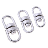 Maxbell 50Pcs Swivel Key ring Connectors Double Ended Clasp Clip 360 Degress Small