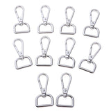 Maxbell 10pcs Swivel Clasps Lanyard Snap Hook Lobster Claw Clasp and Keychain Rings 20mm