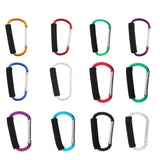 Maxbell Portable Large D Ring Snap Hook Aluminum Carabiner Cushion Grip 9mm yellow