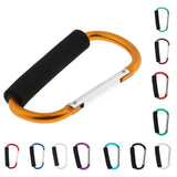 Maxbell Portable Large D Ring Snap Hook Aluminum Carabiner Cushion Grip 9mm yellow