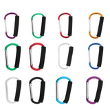 Maxbell Portable Large D Ring Snap Hook Aluminum Carabiner Cushion Grip 9mm yellow