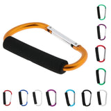 Maxbell Portable Large D Ring Snap Hook Aluminum Carabiner Cushion Grip 9mm yellow