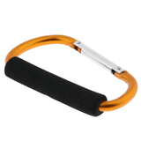 Maxbell Portable Large D Ring Snap Hook Aluminum Carabiner Cushion Grip 9mm yellow
