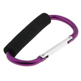 Maxbell Portable Large D Ring Snap Hook Aluminum Carabiner Cushion Grip 9mm purple