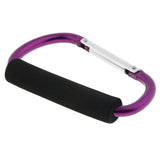Maxbell Portable Large D Ring Snap Hook Aluminum Carabiner Cushion Grip 9mm purple
