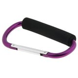 Maxbell Portable Large D Ring Snap Hook Aluminum Carabiner Cushion Grip 9mm purple