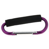 Maxbell Portable Large D Ring Snap Hook Aluminum Carabiner Cushion Grip 9mm purple