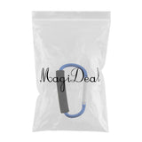 Maxbell Portable Large D Ring Snap Hook Aluminum Carabiner Cushion Grip 9mm blue