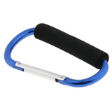 Maxbell Portable Large D Ring Snap Hook Aluminum Carabiner Cushion Grip 9mm blue