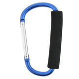 Maxbell Portable Large D Ring Snap Hook Aluminum Carabiner Cushion Grip 9mm blue
