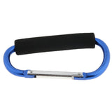 Maxbell Portable Large D Ring Snap Hook Aluminum Carabiner Cushion Grip 9mm blue