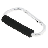 Maxbell Portable Large D Ring Snap Hook Aluminum Carabiner Cushion Grip 9mm silver