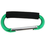 Maxbell Portable Large D Ring Snap Hook Aluminum Carabiner Cushion Grip 12mm green