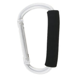 Maxbell Portable Large D Ring Snap Hook Aluminum Carabiner Cushion Grip 12mm silver
