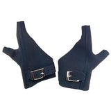 Maxbell 1 Pair Cow Leather Archery Glove Hunting Finger Tab Guard Protector Black