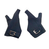 Maxbell 1 Pair Cow Leather Archery Glove Hunting Finger Tab Guard Protector Black