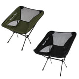 Maxbell Foldable Camping Fishing Chair Lightweight Portable Four Leg Back Seat Green