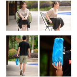 Maxbell Foldable Camping Fishing Chair Lightweight Portable Four Leg Back Seat Green