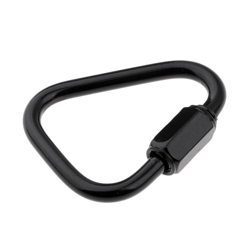 Maxbell Triangle Stainless Steel Carabiner Outdoor Camping Keychain Quick Link  4mm