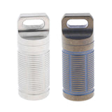 Maxbell Pill Fob Capsule, Waterproof Outdoor Survival Pill Box Dispenser Silver