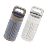 Maxbell Pill Fob Capsule, Waterproof Outdoor Survival Pill Box Dispenser Silver