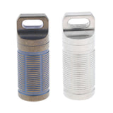 Maxbell Pill Fob Capsule, Waterproof Outdoor Survival Pill Box Dispenser Silver