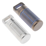 Maxbell Pill Fob Capsule, Waterproof Outdoor Survival Pill Box Dispenser Silver
