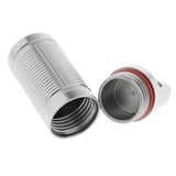 Maxbell Pill Fob Capsule, Waterproof Outdoor Survival Pill Box Dispenser Silver