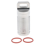Maxbell Pill Fob Capsule, Waterproof Outdoor Survival Pill Box Dispenser Silver