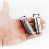 Maxbell Pill Fob Capsule, Waterproof Outdoor Survival Pill Box Dispenser Silver