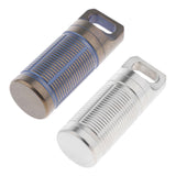 Maxbell Pill Fob Capsule, Waterproof Outdoor Survival Pill Box Dispenser Silver