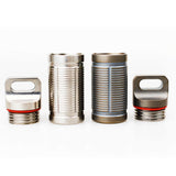 Maxbell Pill Fob Capsule, Waterproof Outdoor Survival Pill Box Dispenser Silver