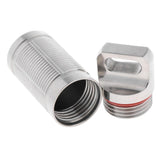 Maxbell Pill Fob Capsule, Waterproof Outdoor Survival Pill Box Dispenser Silver