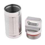 Maxbell Pill Fob Capsule, Waterproof Outdoor Survival Pill Box Dispenser Silver