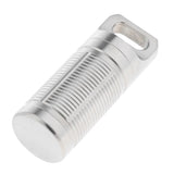 Maxbell Pill Fob Capsule, Waterproof Outdoor Survival Pill Box Dispenser Silver